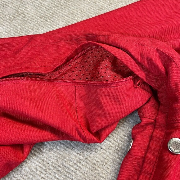 adidas Remix US 971 Jacket Men's Medium Red 1/2 Zip Lined Hooded Water Resistant - Picture 7 of 16